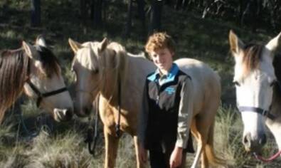 Alex Greenup of Murrumbateman with his Guy Fawkes Heritage Horses. Image courtesy Tanya Pulford