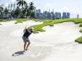 Marc Leishman is two shots off the pace at LIV Singapore, along with fellow Aussie Lucas Herbert. (AP PHOTO)