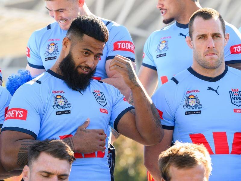 Payne Haas (left) said missing State of Origin for NSW was not an option, despite off-field drama. (Dan Himbrechts/AAP PHOTOS)